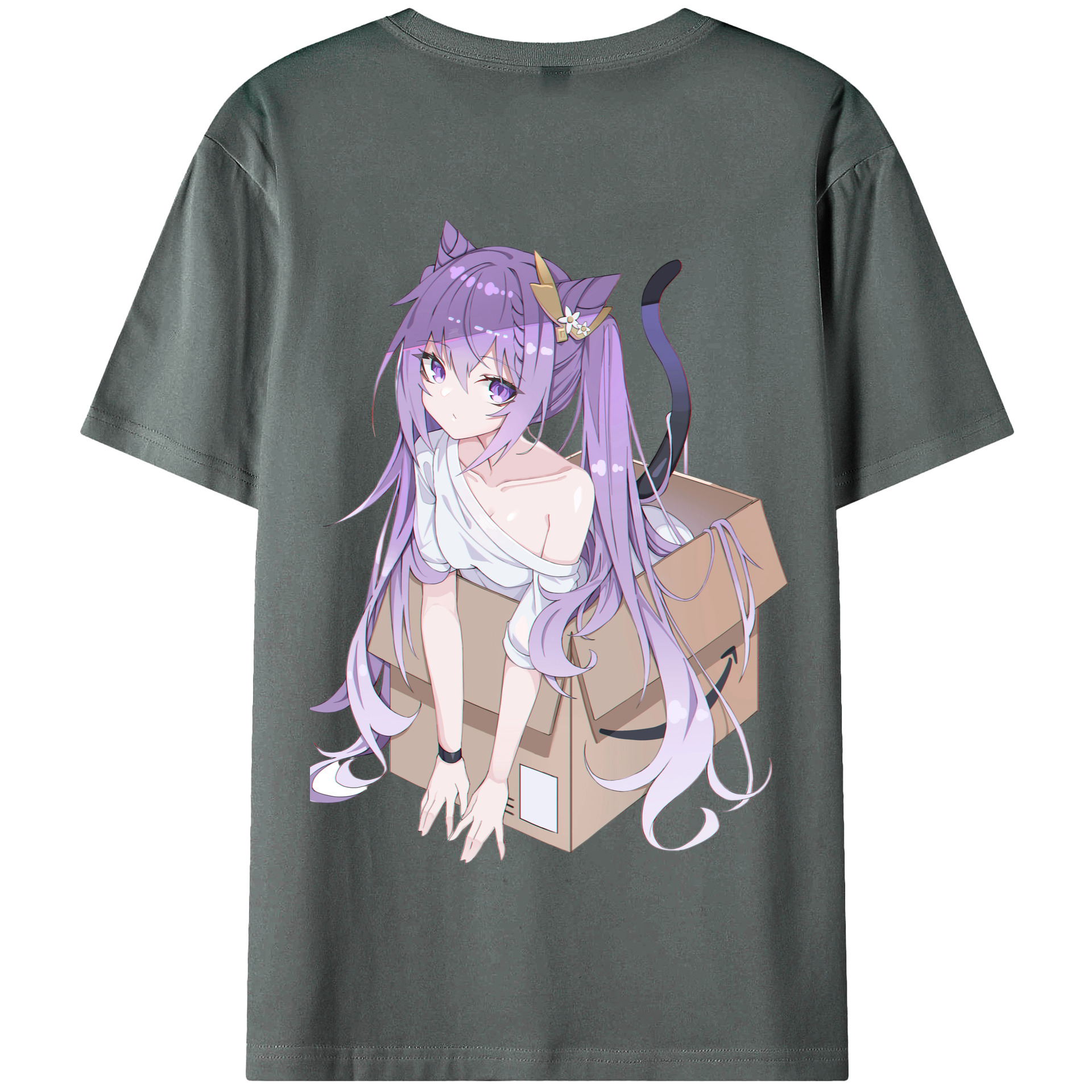 げんし神 刻晴 こくせい genshin Kokusei 綿100％半袖Tシャツ（背面プリント）